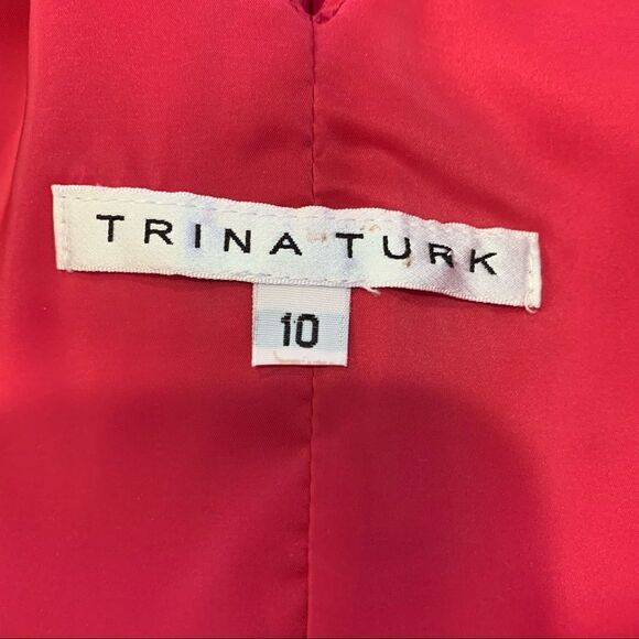 Trina Turk Fuchsia Dress Size 10 Keyhole Cutout - Picture 8 of 10
